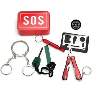 Kit de supervivencia SOS, 6 en 1, caja multifuncional, Basic